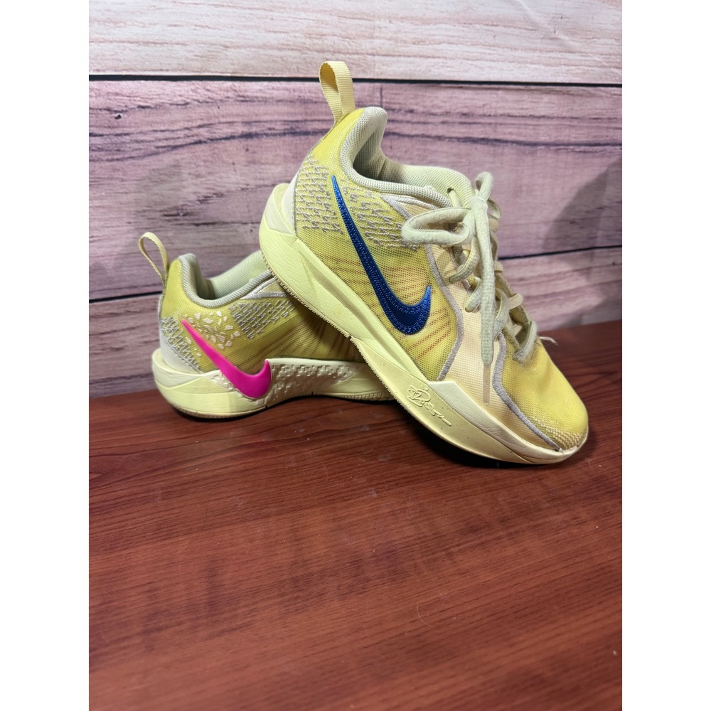 Nike Kids Sabrina Ionescu Basketball Shoes Yellow Blue Pink Size 1.5Y